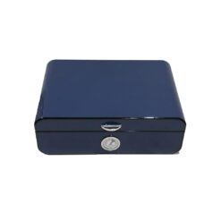 Luxury High Gloss Blue Desktop Humidor (Large)