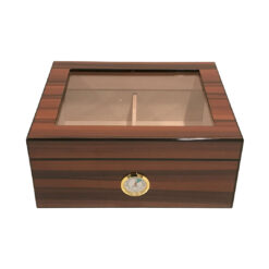 Luxury High Gloss Glass-Top Humidor (Large)