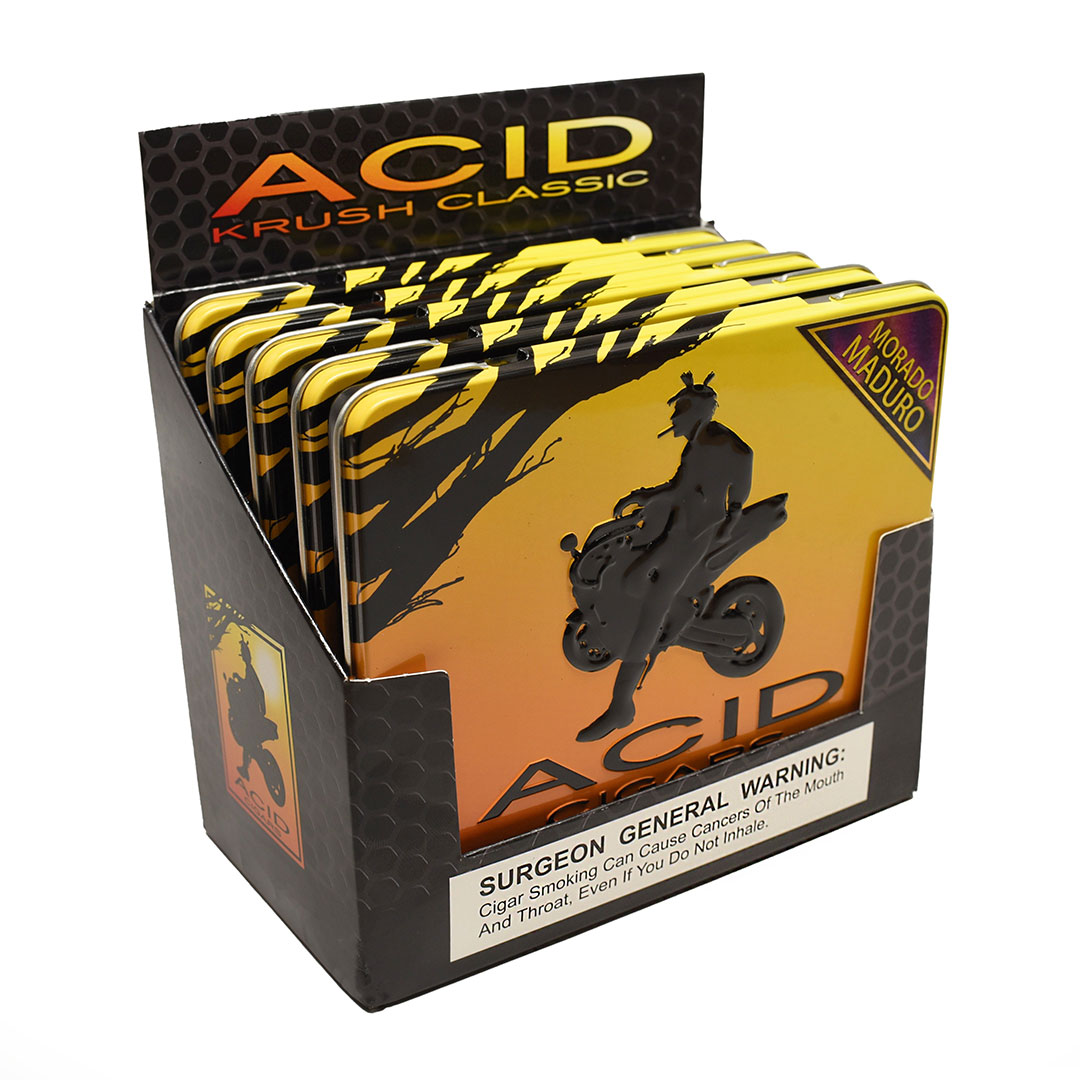 Acid by Drew Estate Krush Morado Maduro Tins (4" x 32)